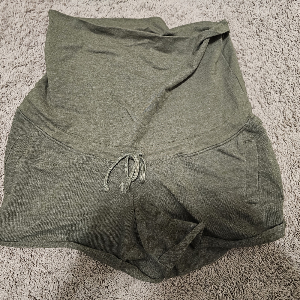 Threads 4 Thought Green Maternity Shorts